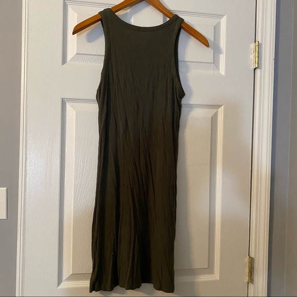 Mossimo ribbed olive green racerback tank dress, Size XS - Picture 4 of 4